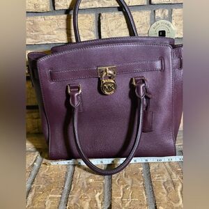 Michael kors‎ Hamilton medium satchel burgundy